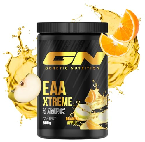 GN Laboratories EAA Xtreme (Orange Apple) – 500 g de poudre EAA – Complexe d'acides aminés idéal pour avant, pendant et après l'entraînement