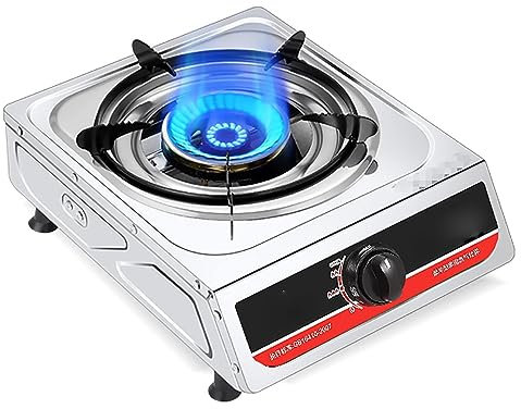 SaCLi Cocina de Gas Placa de gasEstufa de Gas de Acero Inoxidable, Mesa de Comedor de GLP, Estufa de Campingcocina Gas