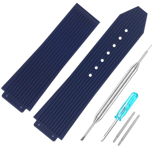 RBIPO 25mm Gummi-Uhrenarmband, mit Ersatz-Uhrenarmband Werkzeug, für Hublot Big Bang