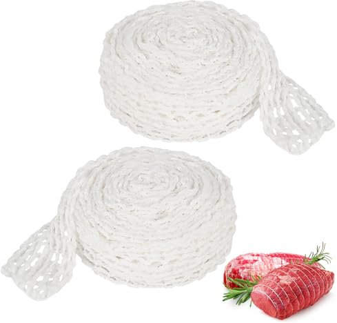 LWMTT Rete Elastica da Forno 6 Metri Rete di Carne Rete per Arrosti Rete da Cucina Adatto per Cucina, Ristorante, Picnic, Arrosto di Carne 3M 2 Rotoli