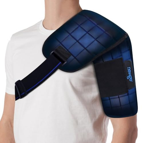 NEWGO Schulterbandage mit 2 Stunden lang anhaltende Kältepackun, Kühlpad Schulter für Schulter-Schmerzlinderung, Kühlpack schulter für Erholung nach der Operation