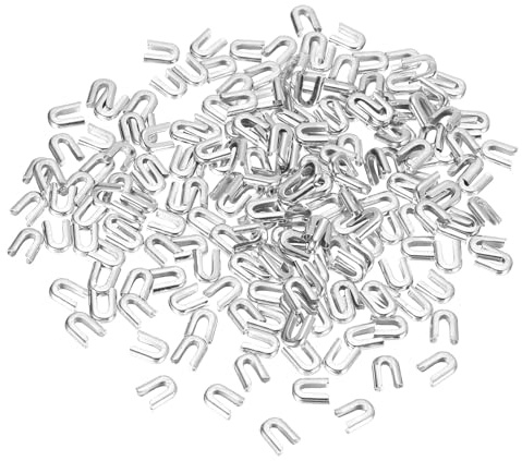 PATIKIL 200pz 6mm 1/4 Spirale Stecca Cucire Punte per Acciaio Inox Spirale Corsetto Stecca Punta Coperture Estremità Tappo per Costume Sposa Abito