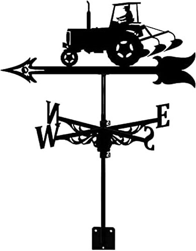 Wetterfahne Bauernhof Traktor Ornament Metall Wetterfahne Windrichtungsanzeige Szene Garten Windfahne mit Anti-Rost-Beschichtung korrosionsbeständig