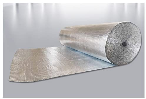 Isolant Thermique en Film Aluminisé Panneaux réflecteurs de radiateur isolants en Feuille à Bulles, matériau réfléchissant la Chaleur, Feuille Isolante à Bulles autocollante, épaisseur 4 à 5 mm, pour