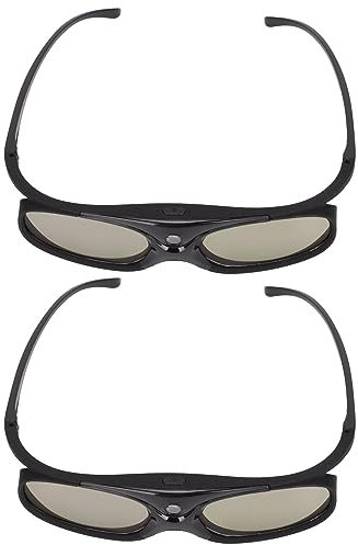 ZJchao 2Pcs 144Hz Active Shutter 3D Glasses with DLP Link LCD Lens, High-Speed Smart Glasses for 3D DLP Projectors, Ideal for 3D Viewing and Home Theater Experience