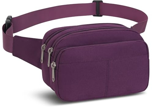 Bauchtasche Hüfttasche Herren Damen Klein Gürteltasche Sport Bum Hip Bag Männer Frauen Waist Fanny Pack für Reise Wandern Hundetraining Outdoor (Lila)