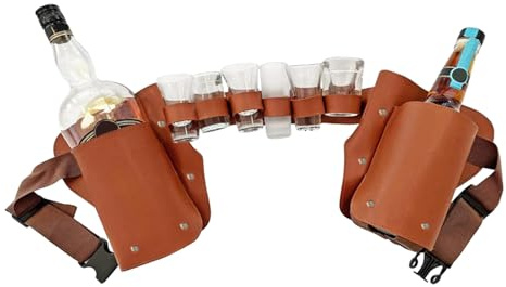 Ceinture De Porte-bouteille De Bière - Étui À Bière Avec Bracelet De Taille Réglable, Ceinture De Bière Épaississante, Porte-boîte De Bouteille De Boisson De La Ceinture Pour Les Fêtes, Camping, Barbe