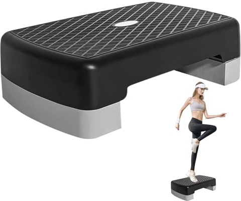 Stepper Aerobic Step Bench | GRATIS Antirutschmatte | Exklusives Training | Stepper Fitness | höhenverstellbarer Trainingsstepper für Training - 45 cm Fitnessgerät für alle