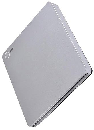 Tofficu 1 Ensemble Graveur DVD Double Interface Type-C Graveur DVD USB 30 Externe Multifonctionnel Plastique Argenté