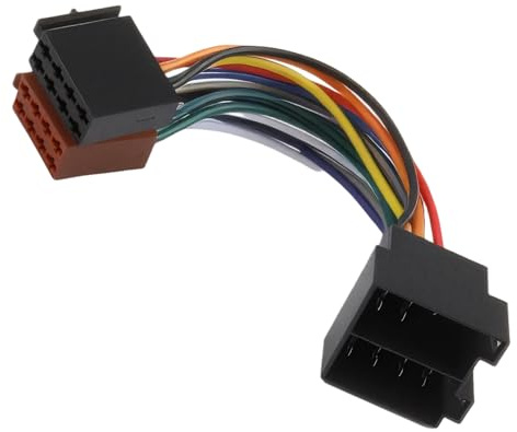 Adattatore autoradio ISO 16 pin per VW, Fiat, Mercedes e Renault – Cavo di connessione universale con morsetto 15/30 per correggere la polarità e facilitare l'installazione