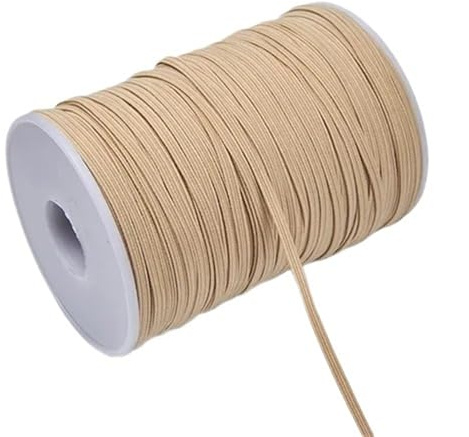 Banda elástica de goma colores 3 mm y 6 for coser, cinta licra, accesorios for prendas vestir para el bricolaje, la artesanía, la confección(Khaki,3mm 100yards)
