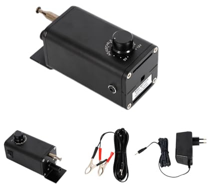 awolsrgiop Moteur de barbecue 15 W avec réglage en continu 13-56 tr/min, moteur à engrenages CC 3-12 V pour broche et rôtisserie, avec adaptateur et câble de batterie de voiture pour barbecue en plein