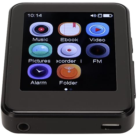Naroote Lecteur MP3 MP4 HIFI sans Perte avec 5.0 pour la Lecture Vidéo et la Lecture de Livres électroniques- pour les Navetteurs (32GB)
