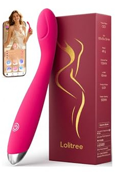 Lolitree G Spot Vibrator AI Sync Womens Sex Toys, Silent Powerful Wand Vibabrator for Women with 10 Vibrating Modes Slim Finger Vibrators, Couples Sex Toy for Clitoral Anal Bullet Vibrater Adult Toys