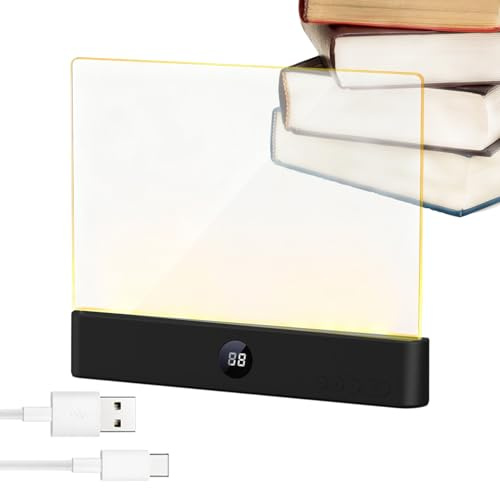 DzpKrka Lampada Libro Piatta Luce Piatta A LED 18.5x15.3x2.2cm Lampada Da Lettura Clip Led A Pannello, Lampadas Da Libro ALED A 3 Modalità Per Protezione Occhi Per Camera Da Lettos, Ufficio Dormitorio