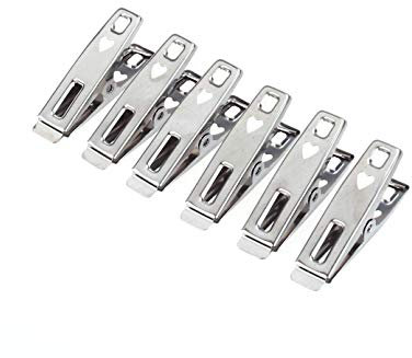 OUNONA Elegante Wäscheklammern Aus Edelstahl Multifunktionale Metallklammern Für Wäsche Und Socken 40 Stück