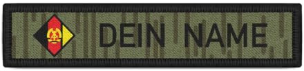 DDR NVA Namenschild Patch mit Namen Strichtarn Nationale Volksarmee #24348