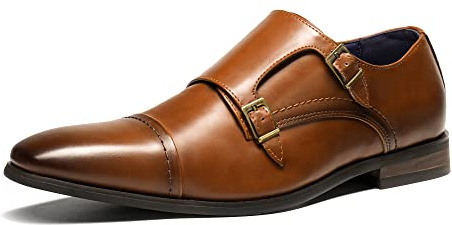 Bruno Marc Men's Dress Loafer Shoes Monk Strap Slip On Loafers,Size 11,Camel,HUTCHINGSON_2