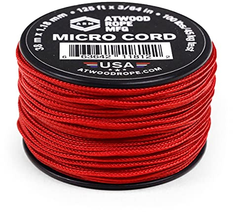 Atwood Rope MFG Micro Cord 125ft Red