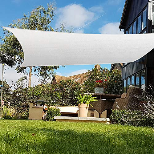 Green Bay White Sun Shade Sail HDPE Breathable UV Block Garden Patio Party Sunscreen Awning Canopy Square 3.6x3.6m