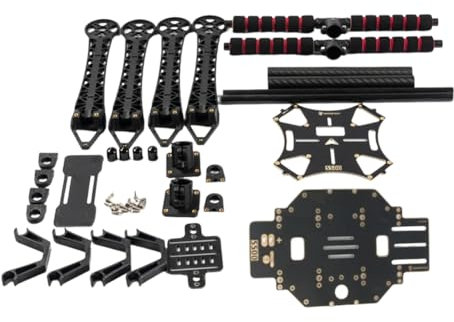 Lckiioy S500 Quadrocopter-Rahmensatz, Vierachsiger Rahmen Aus Kohlefaser, F450, Verbesserter SK500 für FPV-Quadcopter-Rahmen, T-Typ, Einfache Installation