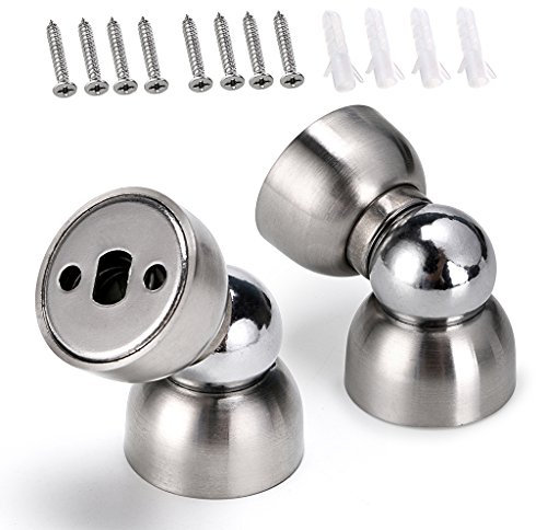 IGNPION Set di 2 fermaporta magnetici in acciaio inox