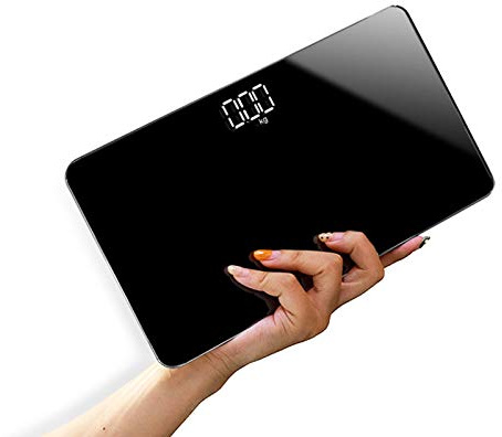 Travel Scale for Body Weight, Venugopalan Small Portable Body Weight Scales Digital Bathroom Mirror Scale Mini Electronic Scale for Personal Health, Body Tape Measure Included (Battery)