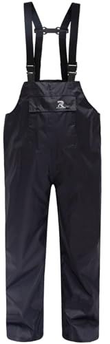 RainRider Regenlatzhose für Herren und Damen, 150D Oxford-Sicherheitshose, strapazierfähig, wasserdicht, Arbeitshose, Rip-Stop-Overalls, schwarz, Klein