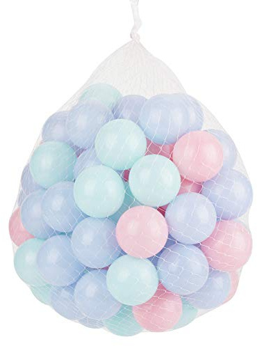 Keenso 100 st Baby havsbollsleksak, 5,5 cm, färgglad havsboll, mjuk, plast, havsbollar, bebis, badleksak, 5,5 cm
