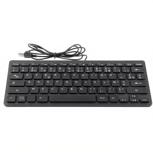 78 Tasten Ultra Slim Sprachtastatur, Deutsch/Russisch/Französisch Englisch Zweisprachige Tastatur, Arbeitseffizienz Multi Device USB Kabelgebundene Computer Tastatur, Leise und