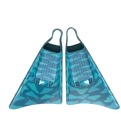 Palmes de Natation asymétriques RIP Pro avec Queue de Dauphin - Flottant ! – BodySurf, Bodyboard, Plongée – Intermédiaire a débutante– Confort avec Vitesse et contrôle (Moyen (Medium))