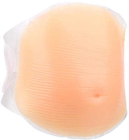 Fake Gravidanza Pancia, Artificiale Silicone Incinta Pancia Fotografia Attore Prestazioni Prop Falso Pancia con Cinghia per Cosplay (4-5 mesi)