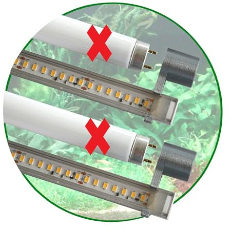 T8 LED Set 2: 1200mm Pflanzen Aquarium Beleuchtung (120cm) 49,6 W, 7920 Lumen