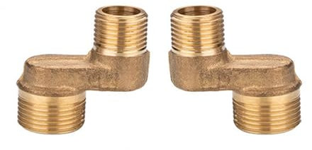 BiaoTeng Exzenter Anschluss 1/2 - 3/4 3/4 Auf 1/2 Zoll Adapter Wasser Adapter Wandmontage Duscharmatur Messing 2 Stück S-Anschluss Wandarmatur, B