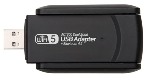 Osmond Tarjeta de red inalámbrica de doble banda 1300M Bluetooth 4.2 + WIFI 2 en 1 USB inalámbrica 5G sin controlador tarjeta de red pequeña