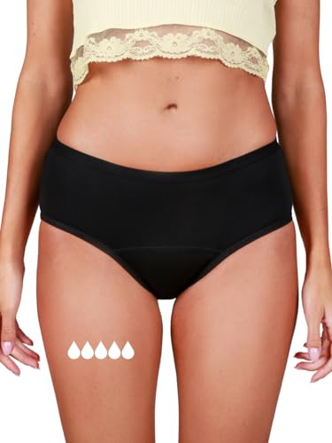 Taynie Basic Extra Stark Periodenunterschwäche, Periodenunterwäsche Damen, ersetzt 3,5 Tamponwechsel, Bio-Baumwolle, Ultra Dry, PFAS-frei, biozidfrei, vegan, 60 °C waschbar
