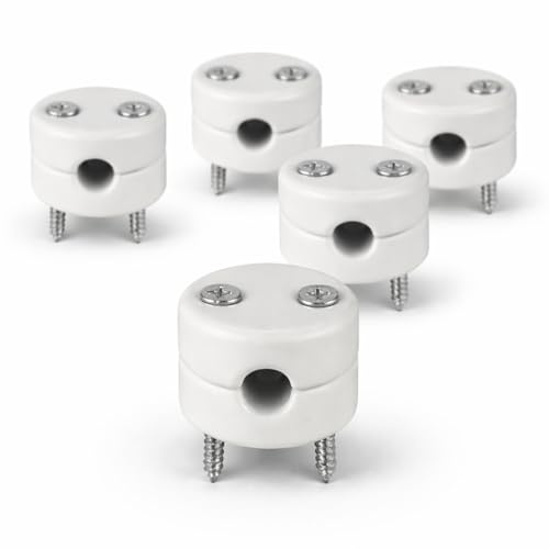 5er Pack, Porzellan Retro Kabelhalter, Kabelführung