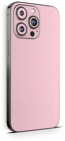 Skins4u Schutzfolie Skin Cover Skins Design Folie Kratzerschutz kompatibel mit iPhone 12 13 14 15 16 Mini Pro Pro Max (Rosa)