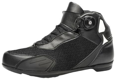 ForceRoute Motorradstiefel Herren Wasserdicht,Motorrad Schuhe Herren Leder,Motorradschuhe Herren & Damen,Wasserdicht,rutschfest,Atmungsaktiv,Bequeme Sportstiefel FüR Rennen Und Tourismus