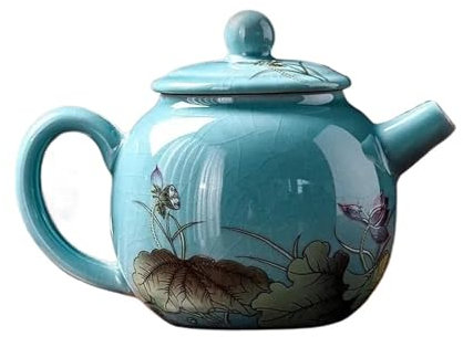 Teiere Servitori Di Caffè Set Da Tè Da Viaggio Teiere In Porcellana Fatte A Mano Per La Casa Teiere In Ceramica Da 200 Ml Ru Kiln Ice Crack Glaze Può Sollevare Il Bollitore Per Il Tè Teiere Servizi Da