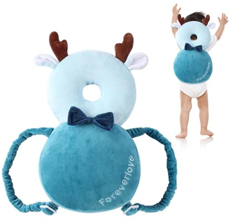 Falafoty Mochila protectora de cabeza de bebé, almohadillas de seguridad para caminar para niños pequeños, tamaño ajustable, protector de cabeza acolchado, arnés de bebé protección de espalda para