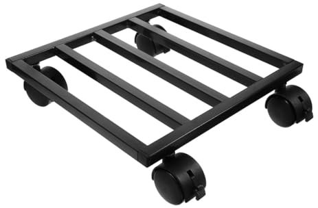 Warmhm Pflanzenwagen mit Rädern Metall Pflanzenständer für Innen und Außen Rollender Blumentopfhalter mit Rädern für Schwere Töpfe Gartenwerkzeug zur Einfachen