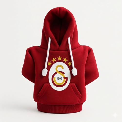 Jungengel Mini Hoodie Auto Schaltknüppel Galatasaray Design Schalthebel Pullover Rot Gelb Universal Passform PKW LKW Tuning Zubehör Deko Geschenk