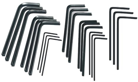 ZDingTech 21pcs Mini Hex Key Set,Mini Hex Wrench sets Tool Kit,Imperial L Shape Micro Allen Wrench, 0.028, 0.035, 0.05, 1/16, 5/64, 3/32, 7/64, Each 3 Set.