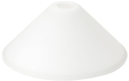 ORION LIGHTSTYLE Ersatzglas Lampenschirm (Ø 300 mm), Öffnung für E27 Fassung, Höhe 125 mm, Lampenglas, Glasschirm, Glaskegel, matt, Weiß