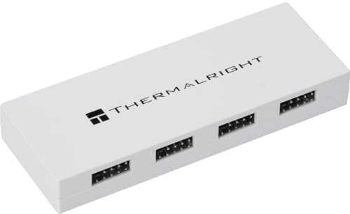 Thermalright Interal USB 2.0 Hub X5, alimentado por SATA | Soporte magnético, expansión USB de 9 pines para placa base de PC