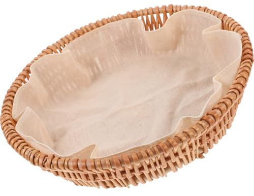 IMIKEYA Panier en Osier Tressé Marron, Panier Multifonction Facile à Utiliser Ranger, pour Légumes et Fruits Restaurants Raffinés