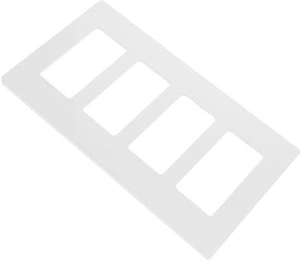 Holibanna Placa de Pared para Interruptor de Luz 4 Unidades sin Tornillos, Cubierta Decorativa de Plástico Resistente, Tapa Protectora para Hogar y Oficina, Instalación Fácil y Segura