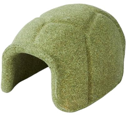 Mordedores para Hámster refugio con forma de caparazón de tortuga | Casa de Madera Natural para jaula, dentición, masticación, antiaburrimiento, juego y descanso