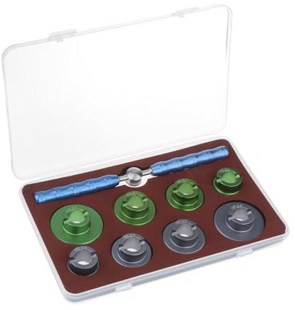 ALCXAZS Efficiente apri-cassa per orologio con strumento di rimozione della vite del fondello e scatola di immagazzinaggio per una facile trasportabilità, set di chiavi,